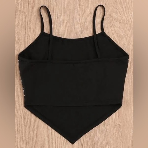 SHEIN Ladies Paisley Print Hanky Hem Cami Top size Large - Picture 2 of 5